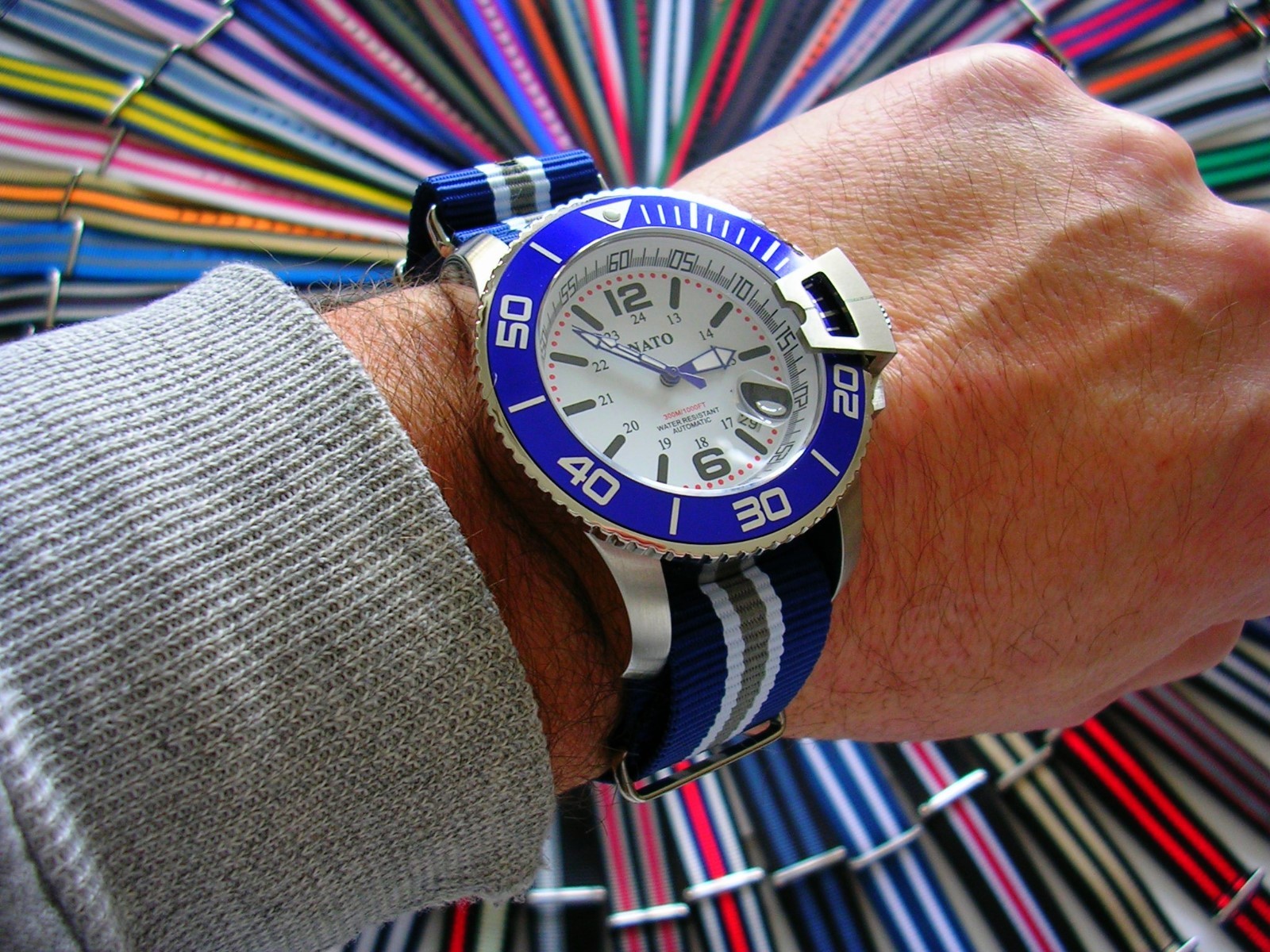NATO G10 ® 5 Stripe Prem nylon watchband Sport strap Military RAF bond IW SUISSE