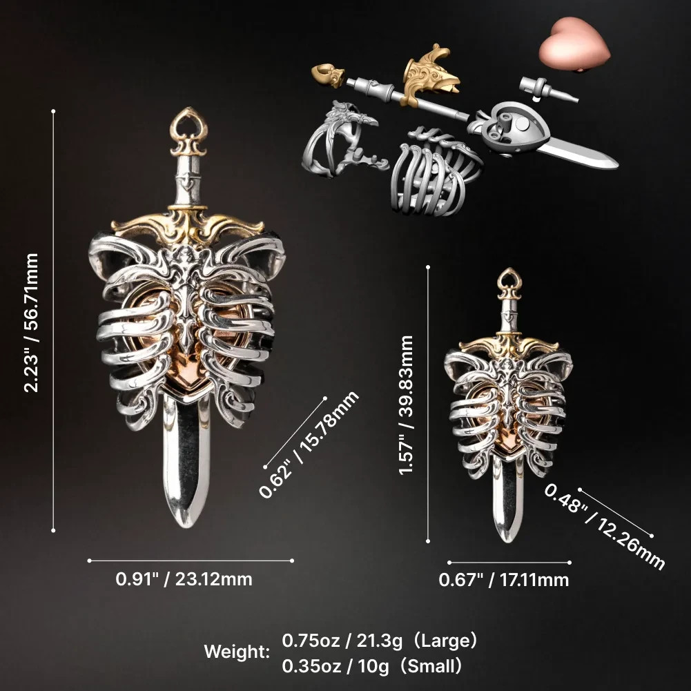 The Beating Heart Pendant Fidget Jewelry Gifts for Men Women