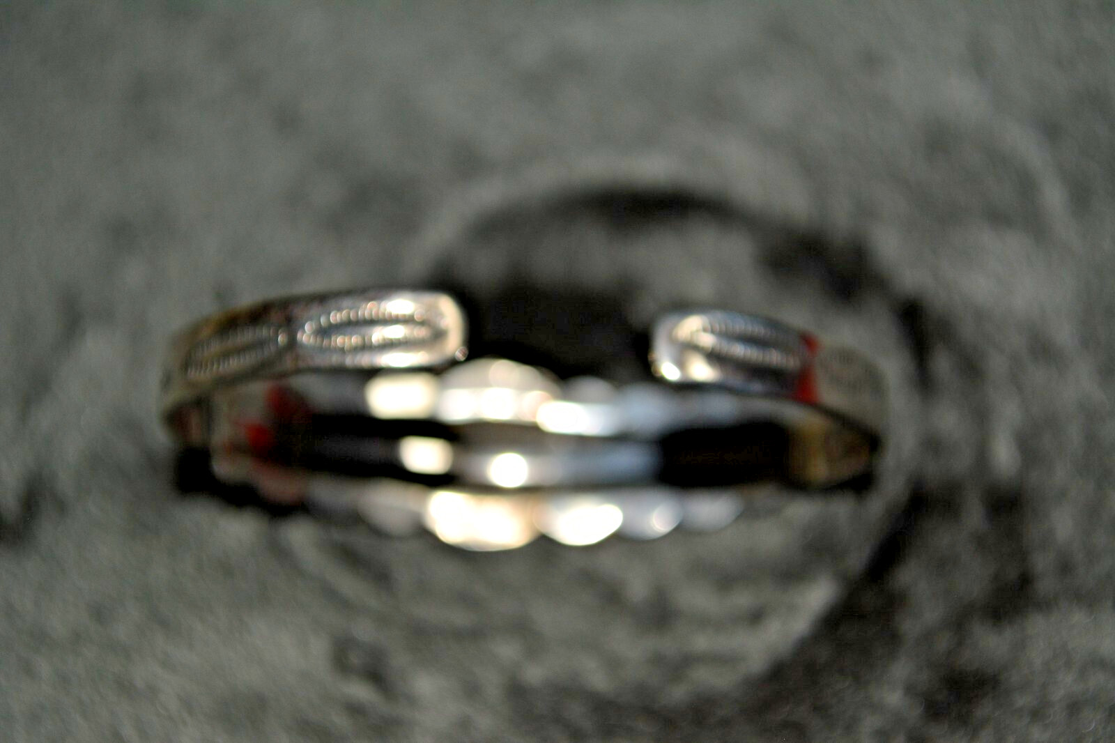 Vintage Fred Harvey Sterling Silver Turquoise Child Small Adult Cuff Bracelet