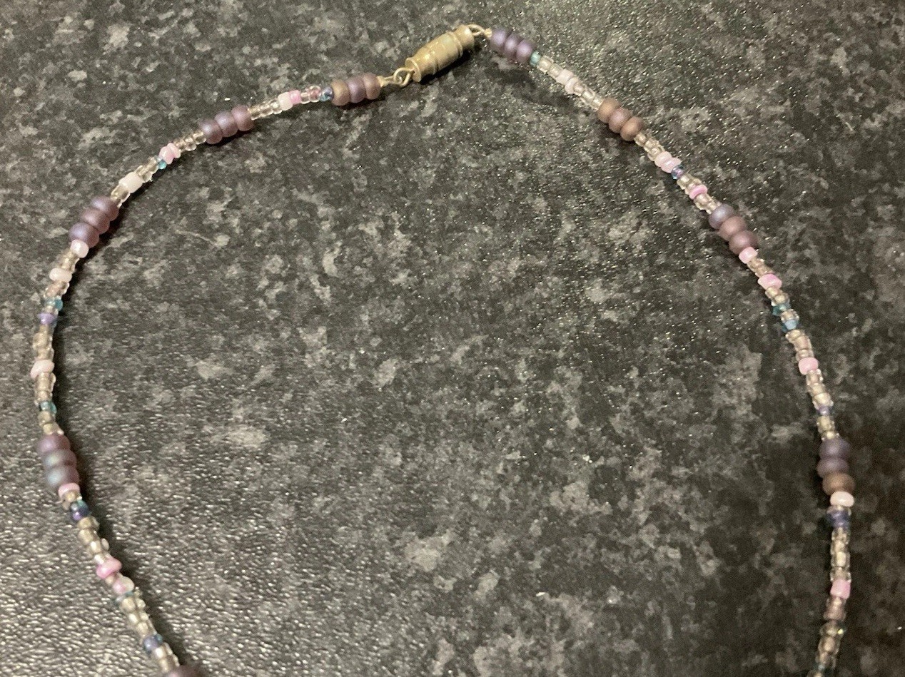 Handmade, Seed, Shell, Glass Beads, 36cm Necklace Choker Hippie Beach Festival