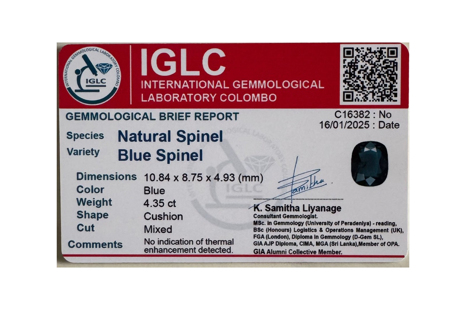 Blue Spinel 4.35 Carat | Beautiful Luster | Bright Color – Sri Lanka