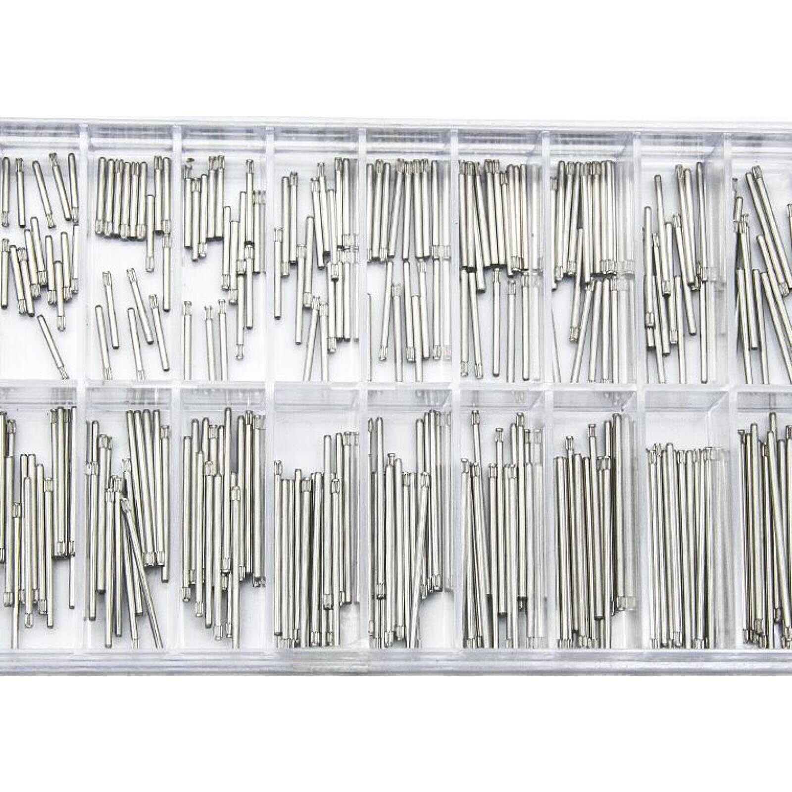 300Pcs 1.0mm 8-27mm Stainless Steel Knurled Watch Band Bracelet Link Pin