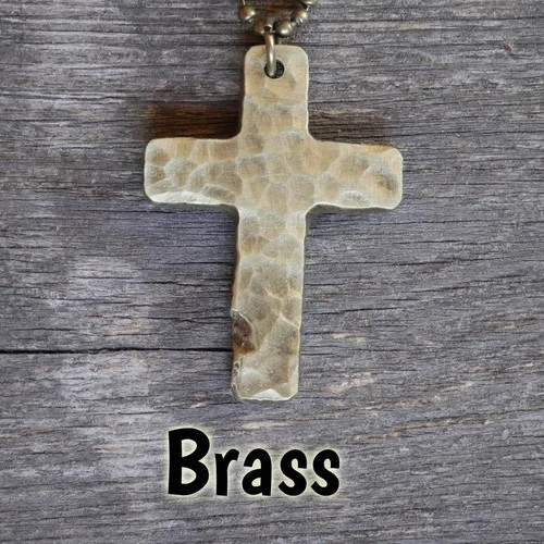 1 Pc Pure Brass Healing Cross Pendant, Ank Locket, Jewelry, Spiritual Kriya