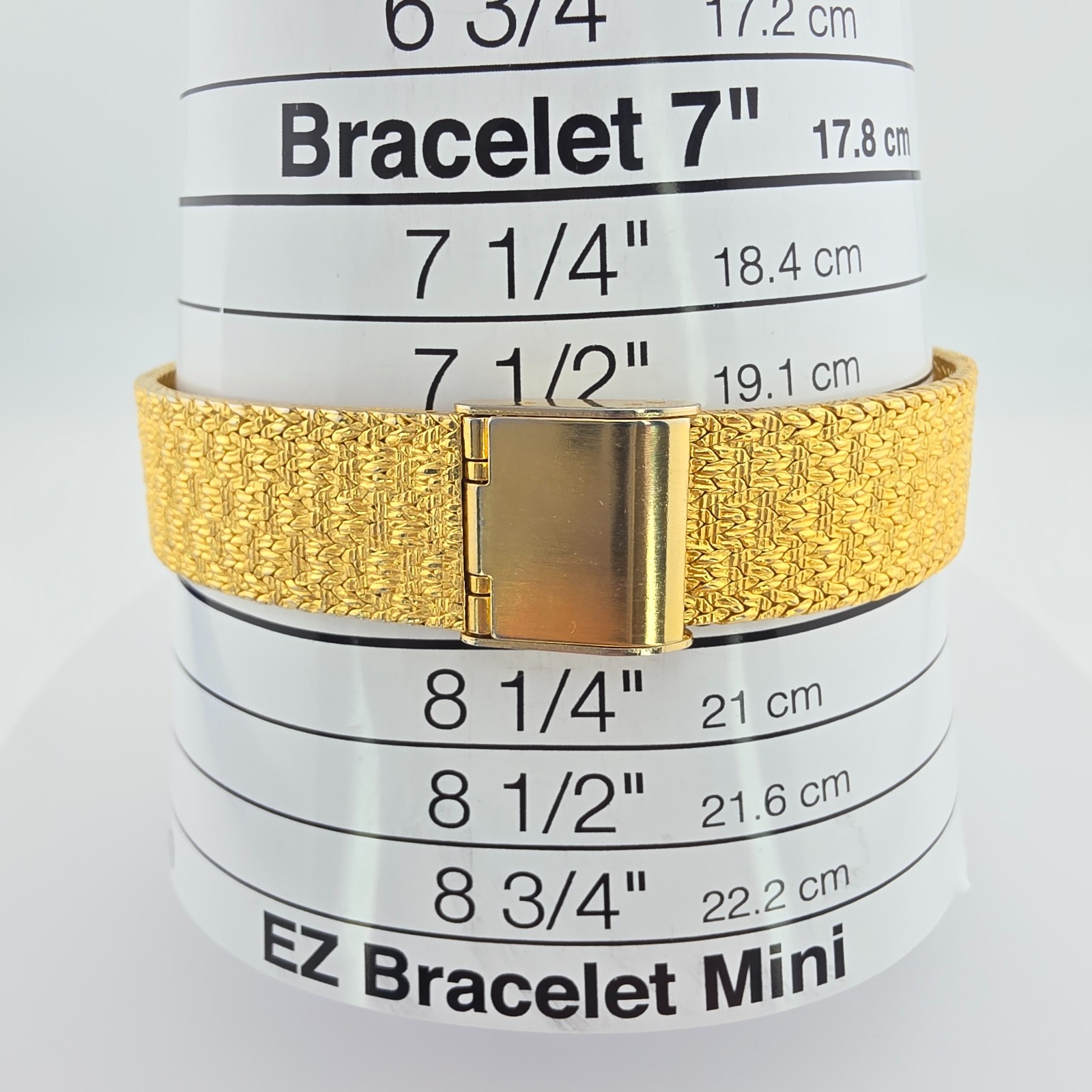 Vtg GENEVA Elegance Ladies Watch Crystal Indices Basket Weave Band Gold Plate 8″