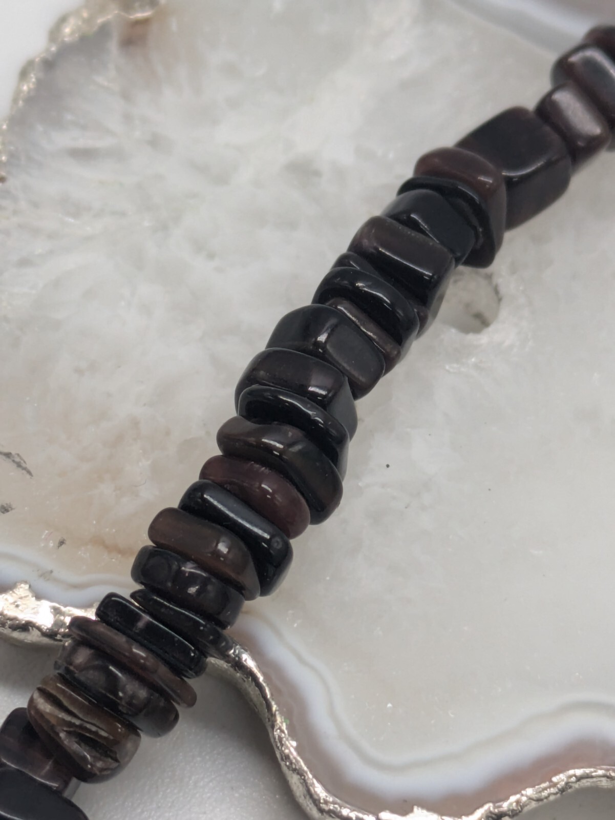 2 Panama Jack Men’s Polished Stone & Puka Shell Chip Beaded Necklaces