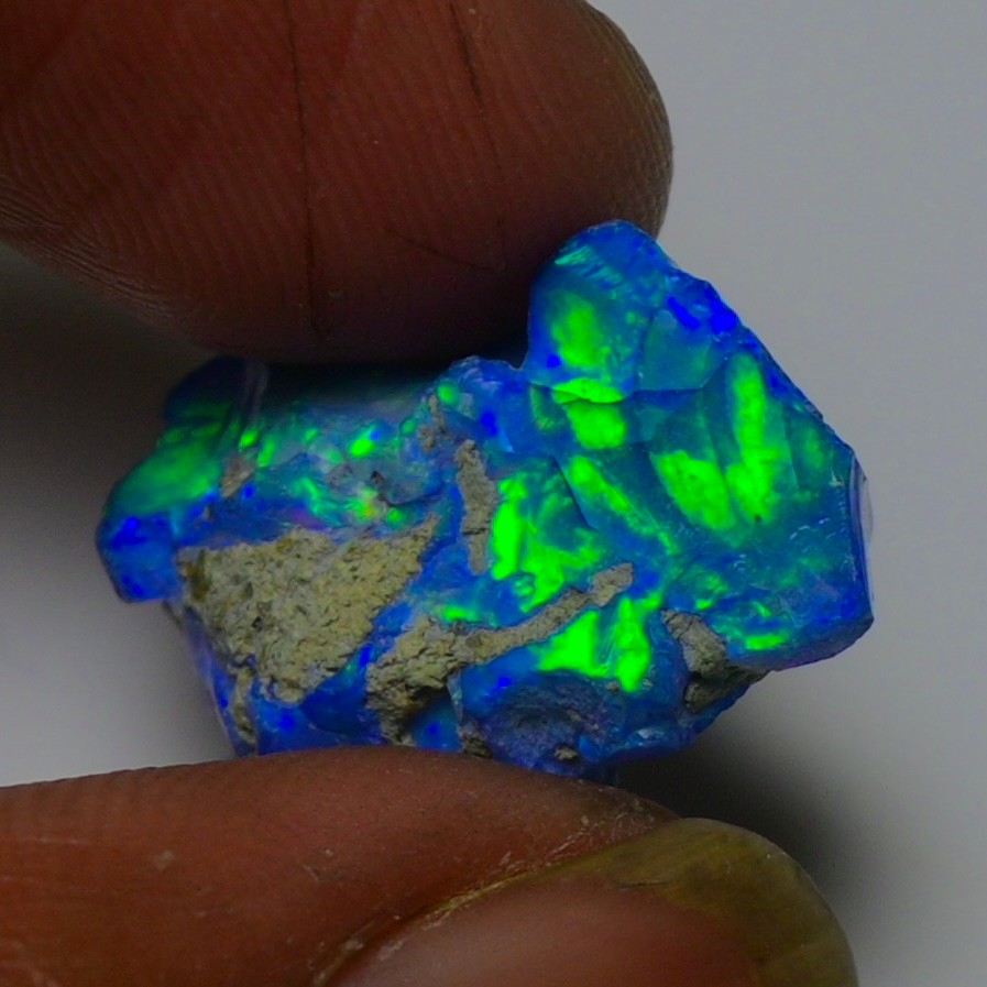 Blue Opal Rough 10.00 Carats, Smoked Ethiopian Welo Opal Rough, Fire Opal Rough