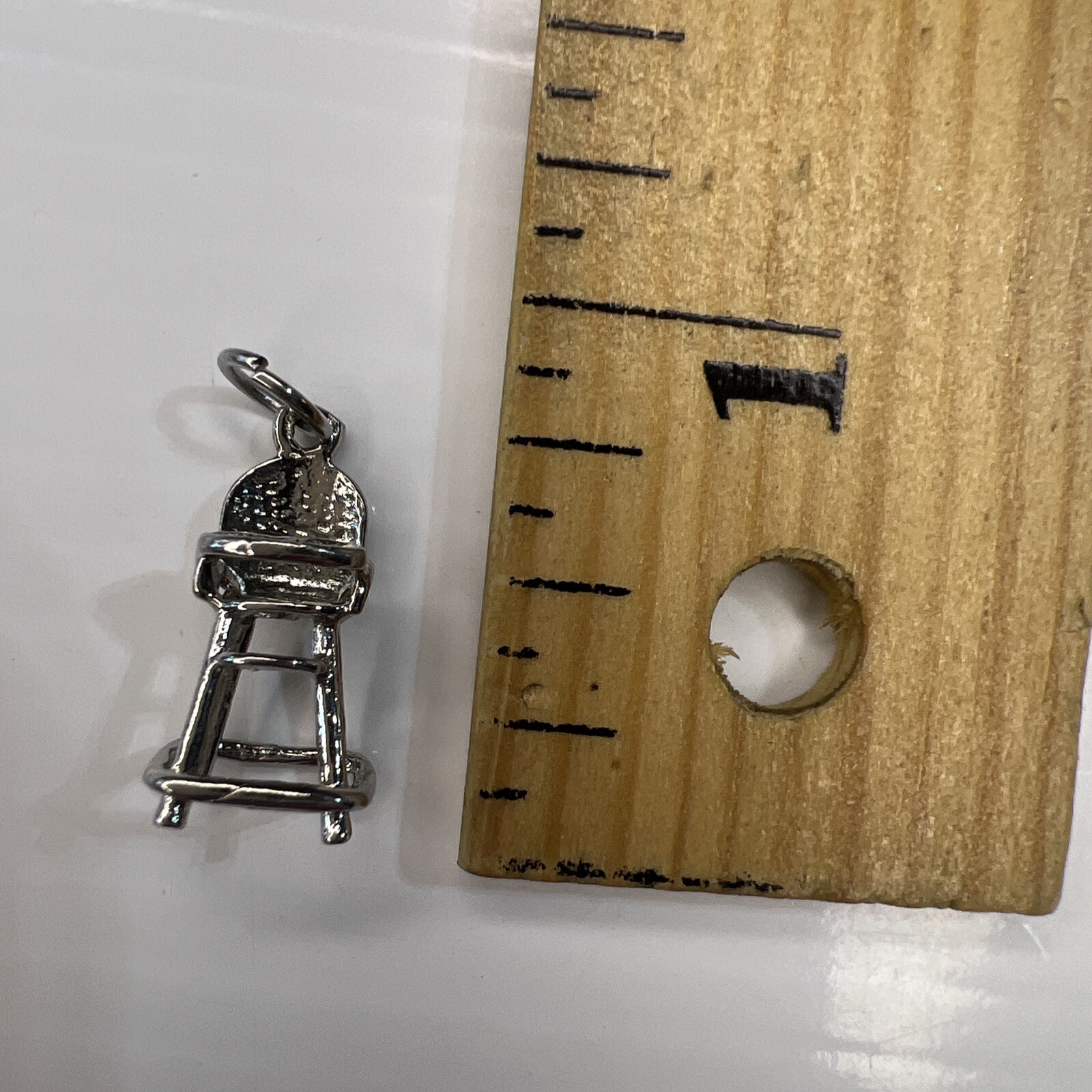 925 Sterling Silver Retro Charm Pendant High Chair Baby Shower Infant Mom Gift