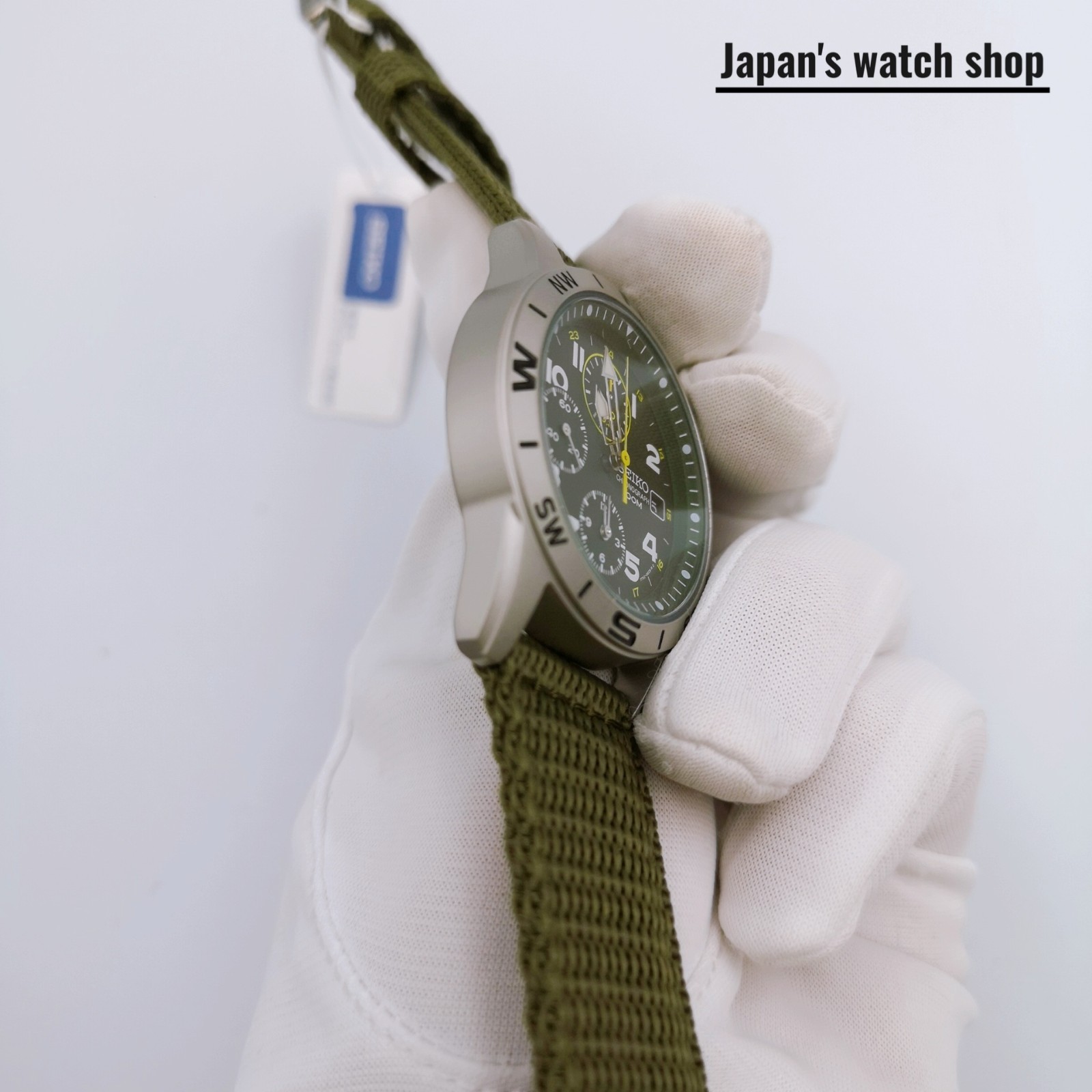 SEIKO SND377R Green Chronograph Men’s Watch New in Box