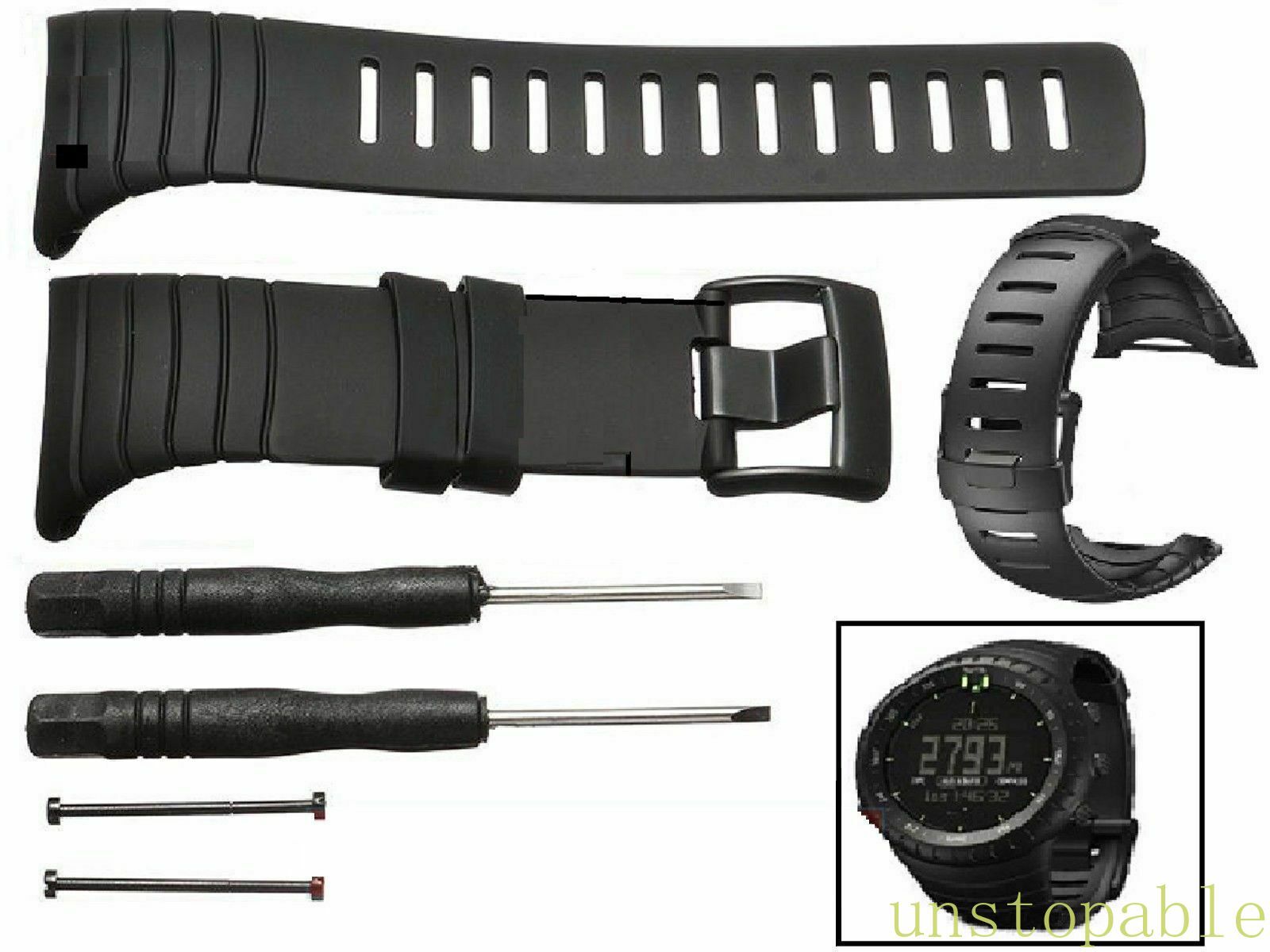 Replacement Rubber Watch band Suunto Core Strap for Suunto Core SS014993000