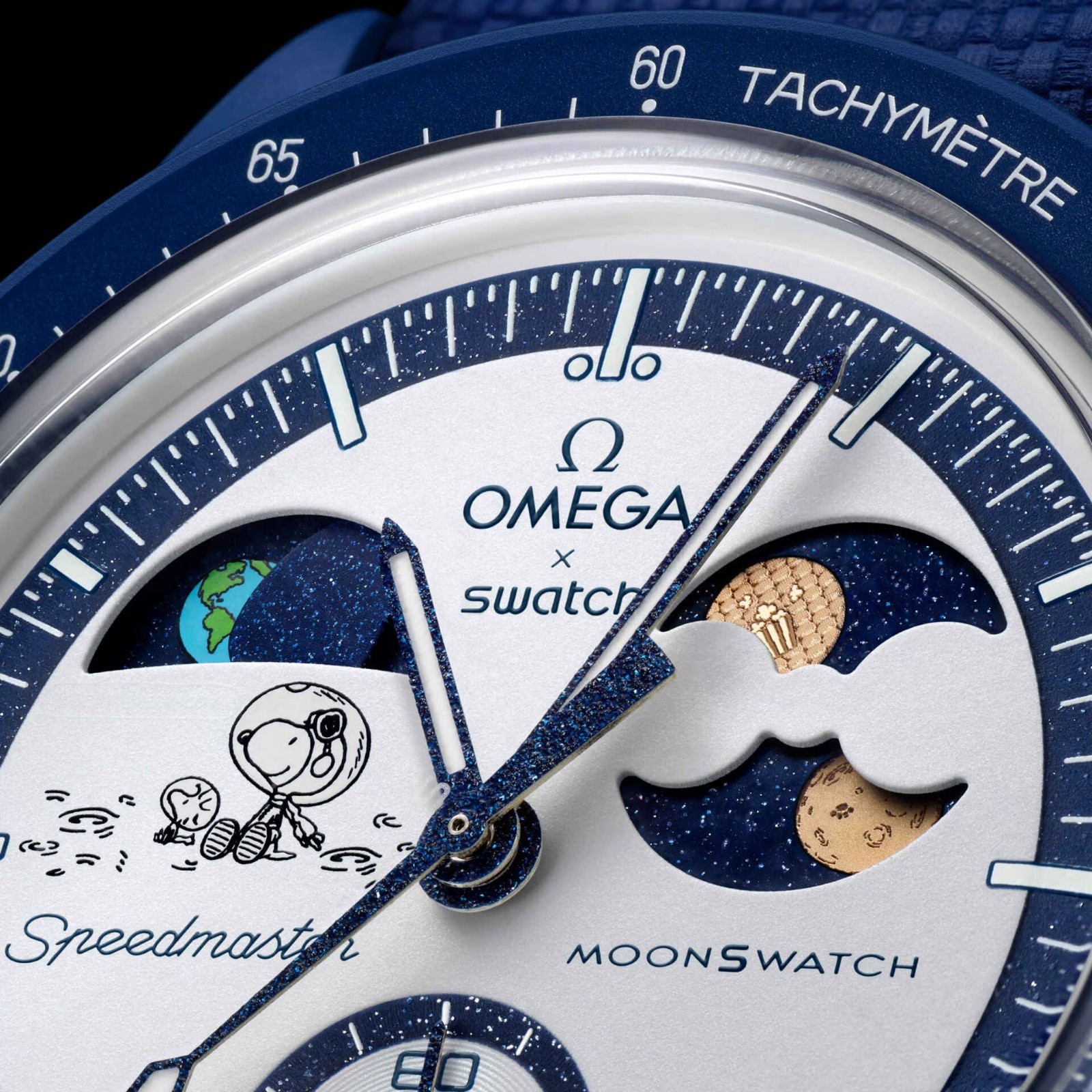 Omega x Swatch x Snoopy Popcorn Harvest MISSION TO EARTHPHASE MOONSHINE GOLD JPN