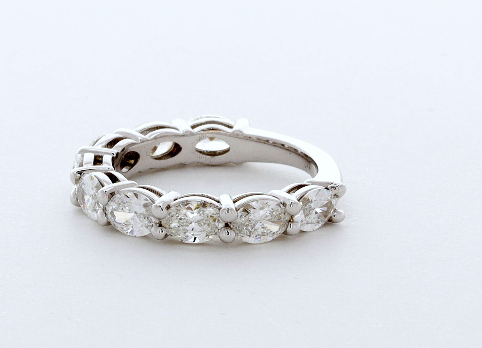 Classic Wedding Band Solid 14K Gold Classic 2.50 CT Oval Natural Diamond F VS2