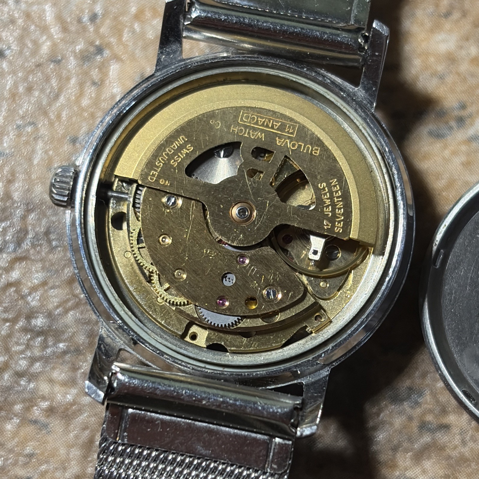 Vtg BULOVA Sea King Men’s Automatic 11 ANACD Watch Date Blue dial (Repair) READ
