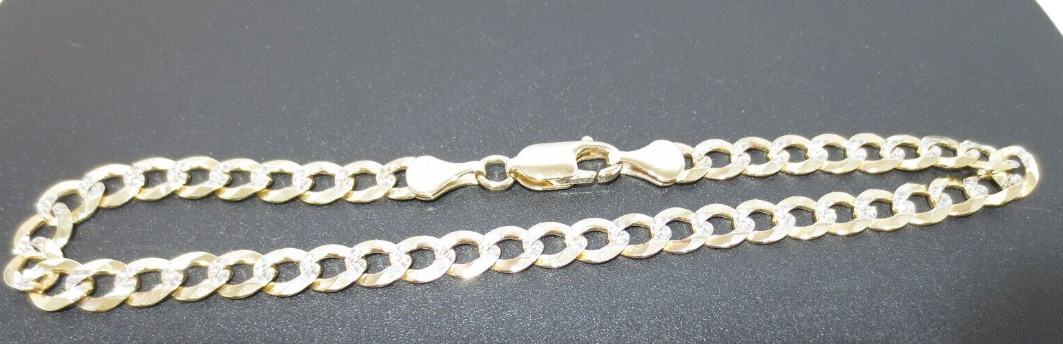 10K 2TONE MIAMI CUBAN CURB LINK CHAIN 9″ LONG 5.75 MM WIDE 7.21 grams (AI-1819)