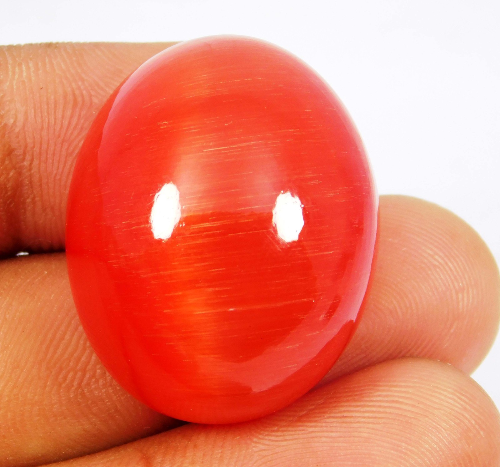 99.20 Ct Natural Chrysoberyl Pink Cats Eye Round Cabochon Loose Gemstone