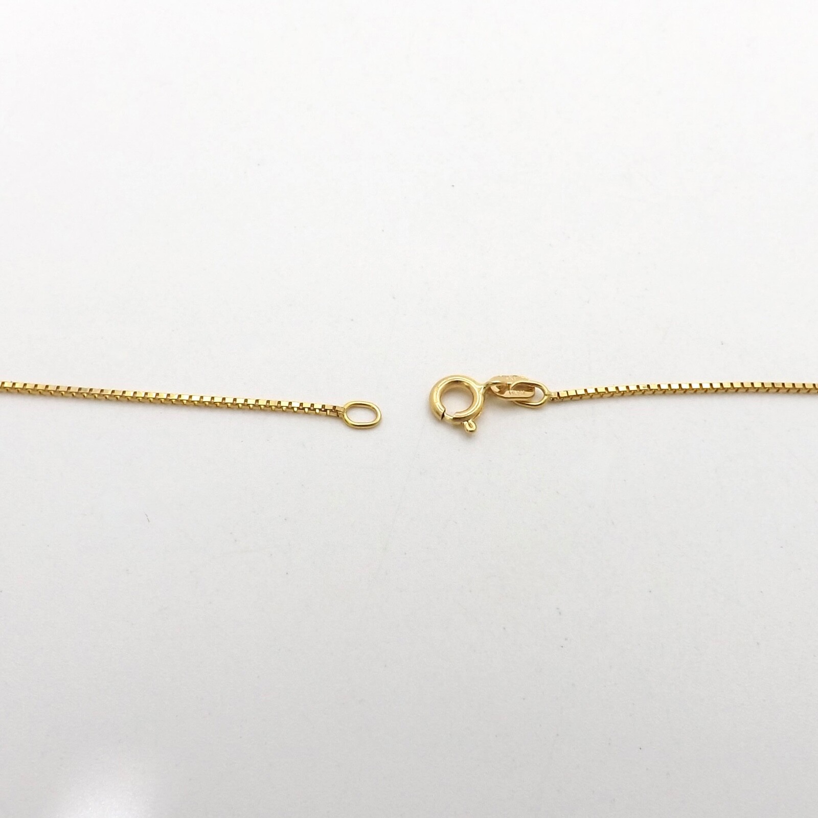 14k Gold Venetian Box Link Pendant Chain Necklace Long 30in Slip On Italy