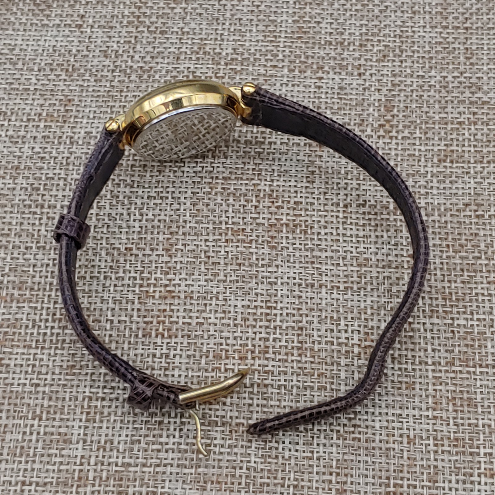 Pierre Cardin Women’s Watch 24mm Gold Tone Lizard Band 6.25″ Japan 3ATM Works
