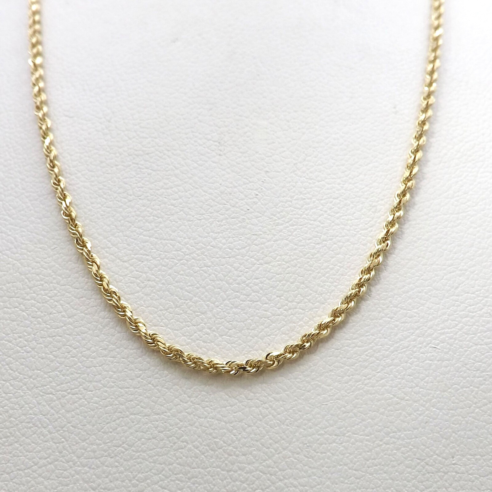 14k Gold Rope Link Pendant Chain Necklace 30in Long Slip On New ~may test 13k