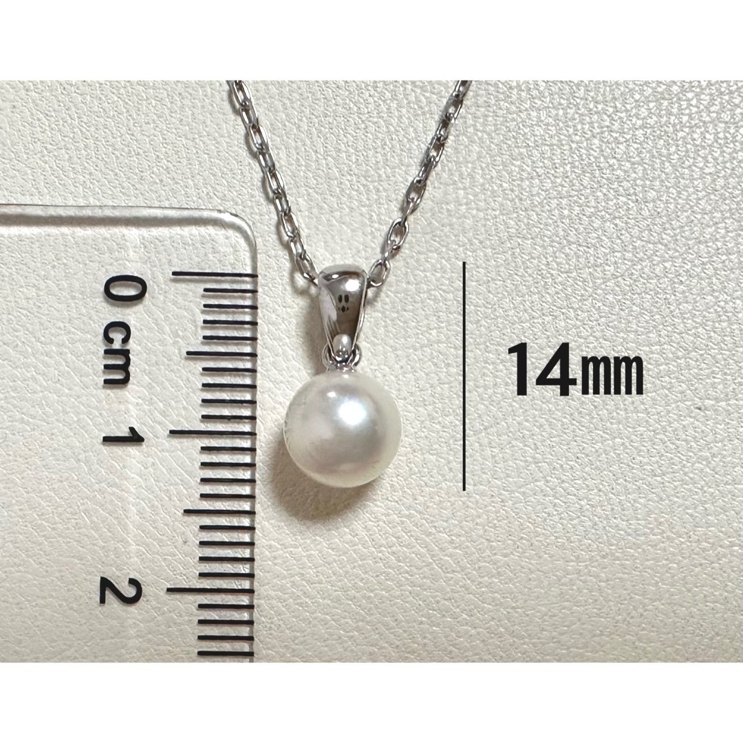 MIKIMOTO Akoya Pearl Necklace K18 White Gold 7.0mm 40cm Single Pearl w/ Box🌈