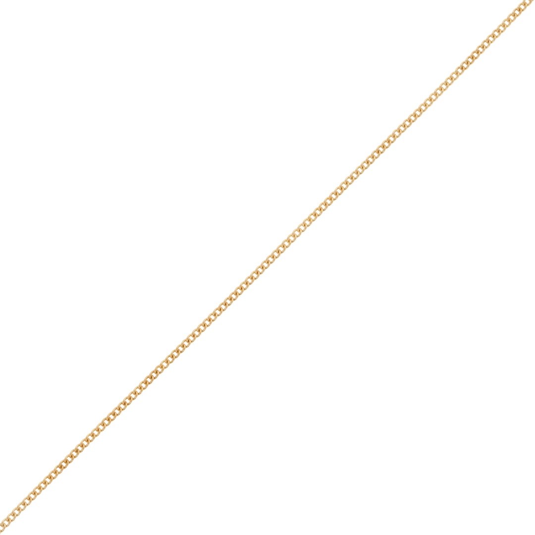 1mm Curb Link Chain 16″ Necklace 18k Yellow Gold 1.98 Grams
