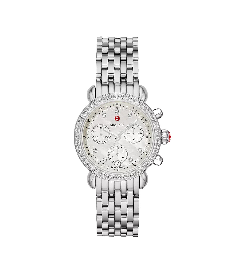 Michele CSX 36 Diamond MOP Diamond Dial Stainless Steel watch MWW03C000513