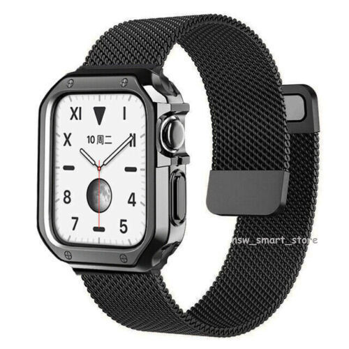Magnetic Loop Strap iWatch Band + TPU Case For Apple Watch Series 8 7 6 5 4 SE 2