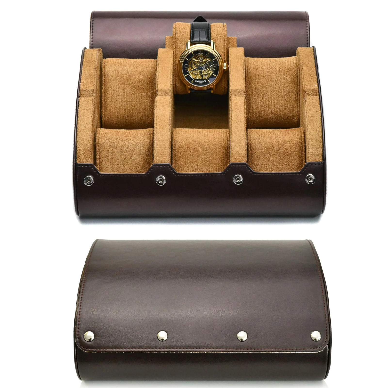 Luxury PU Leather Watch Travel Case 3/6 Slot – Sliding Cushions, Gift-Ready