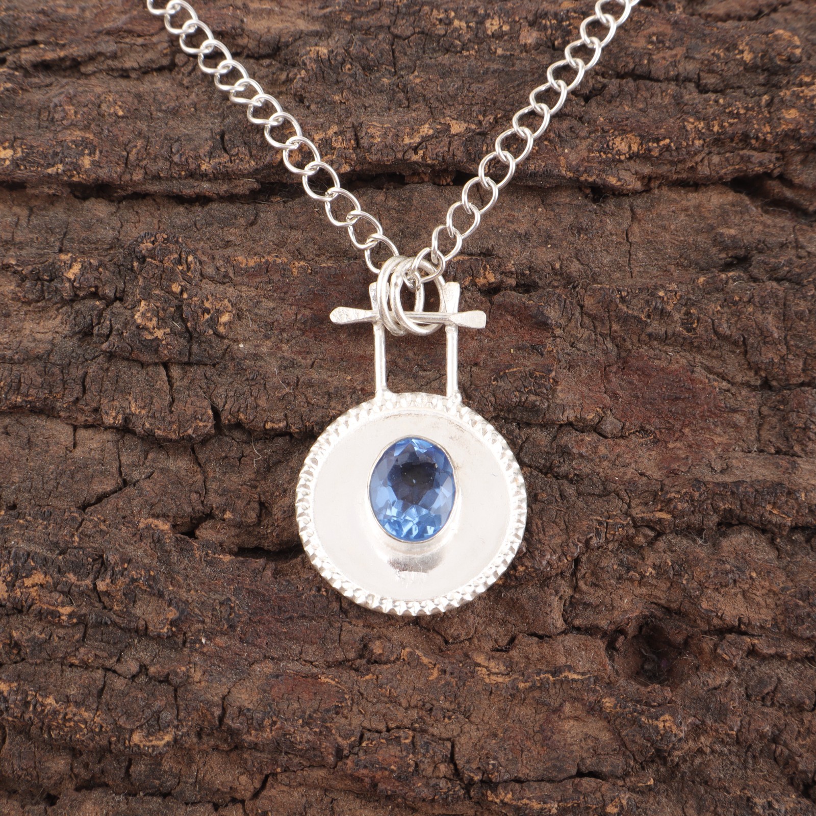 925 Silver Tanzanite Gemstone Jewelry Handcrafted Everyday Pendant 1.4″ For Her