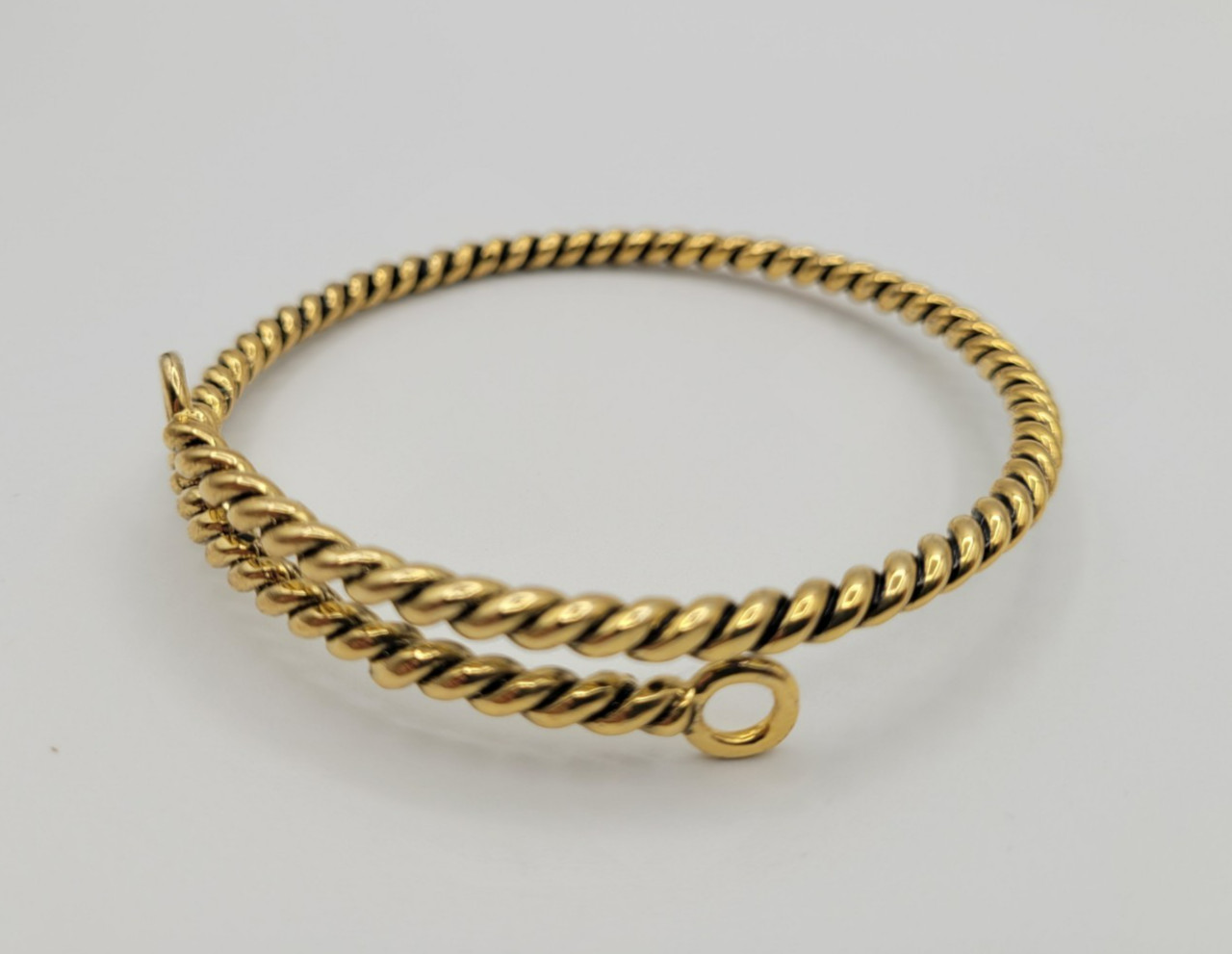 NEW Fortune Favors the Brace Rope Arm Cuff Armlet Gold Armband