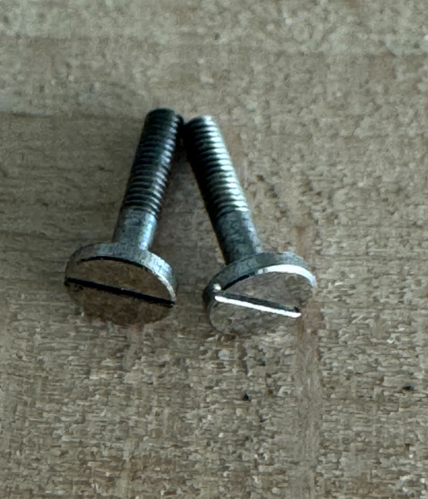 VINTAGE 16 SIZE ILLINOIS 60 HOUR POCKET WATCH CASE SCREWS 2 PIECES