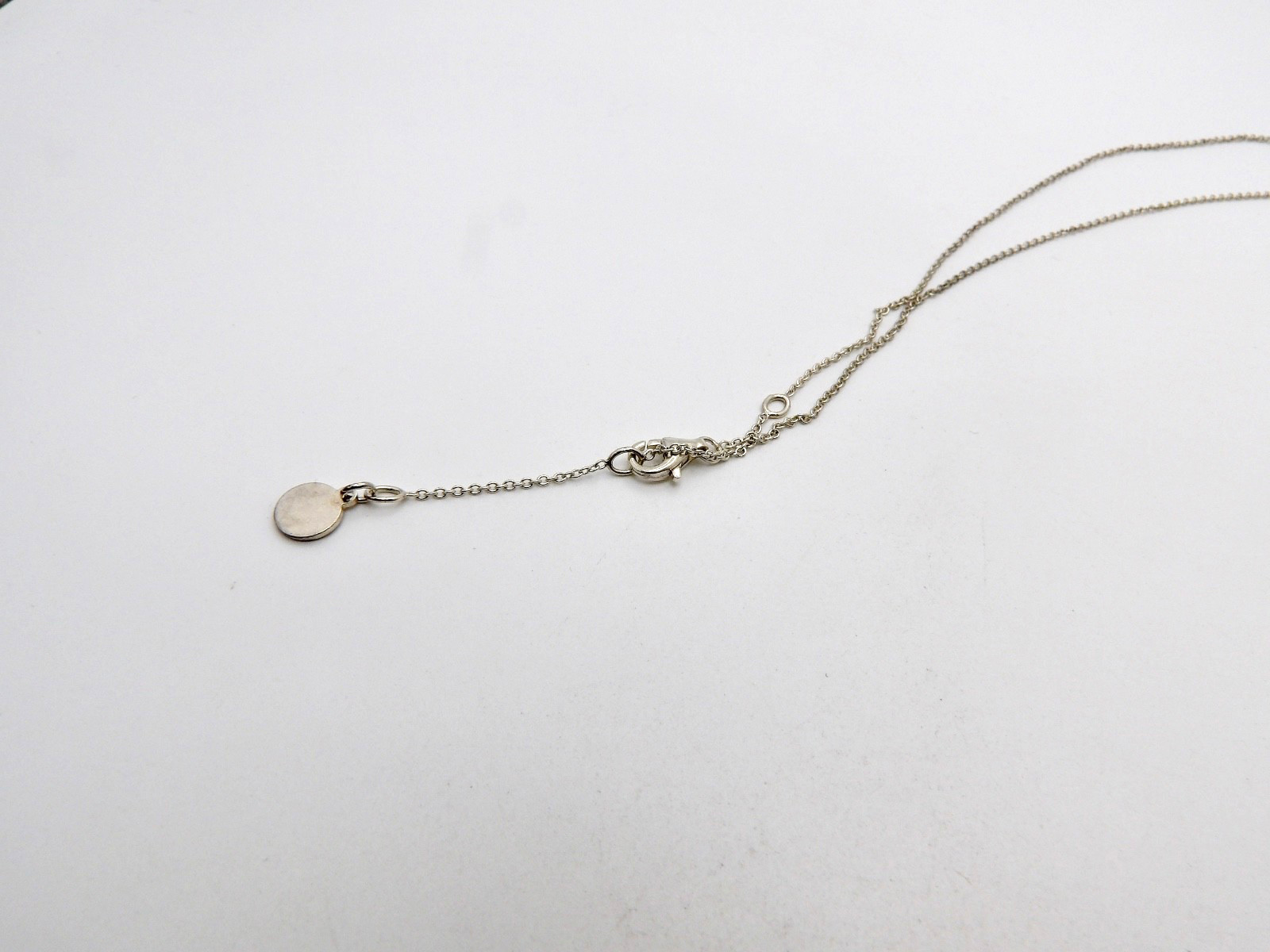 Stella Dot Sterling Silver Round Disc Charm Pendant Necklace 15-18in Engravable