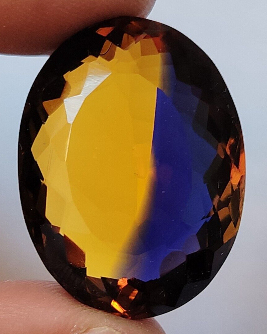 AAA+ Large Ametrine 75.60 Ct. Oval Cut Faceted Loose Gemstone Gift for Women/Her