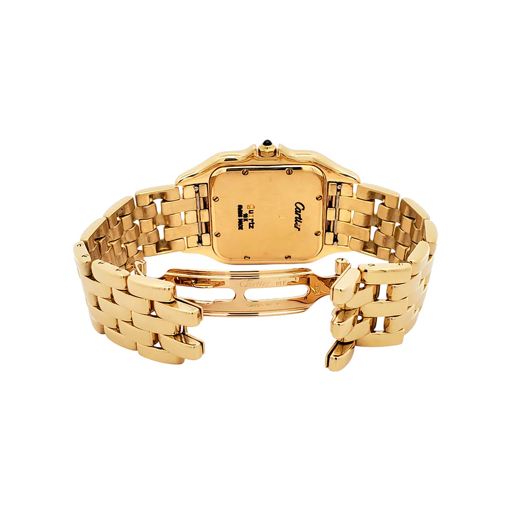 Cartier Panthere White Roman Dial Large 27mm Yellow Gold Quartz Watch W25014B9