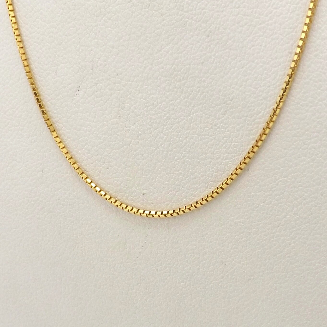 14k Gold Venetian Box Link Pendant Chain Necklace Long 30in Slip On Italy