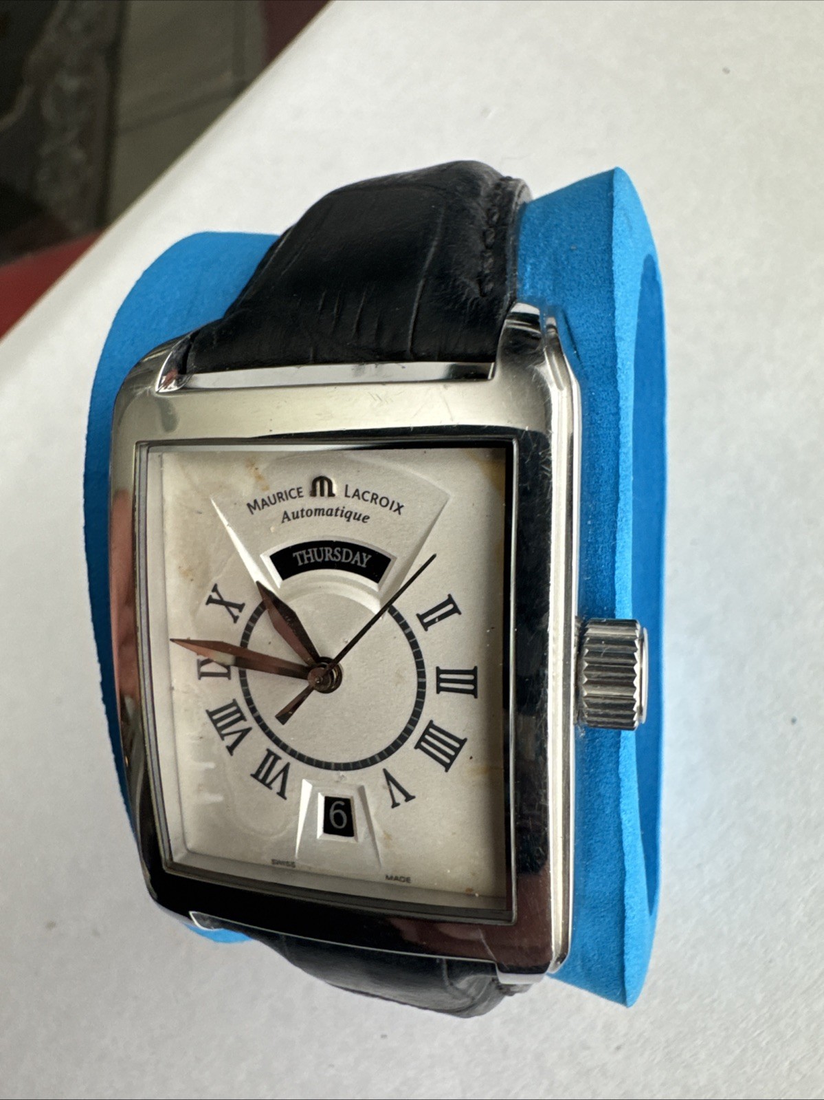 Maurice Lacroix Pontos Automatic PT6137 Rectangular Men’s Watch Swiss Made