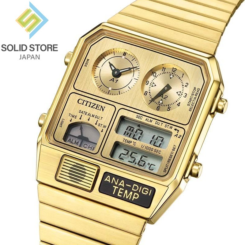 CITIZEN COLLECTION JG2103-56P Metallic ANA-DIGI TEMP Limited Watch Yellow Gold