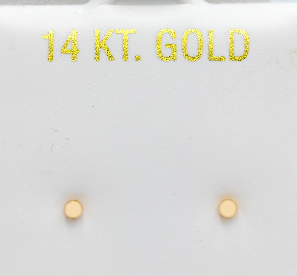 BALL SM STUD EARRINGS 14K YELLOW GOLD – Made in USA – NEW WITH TAG