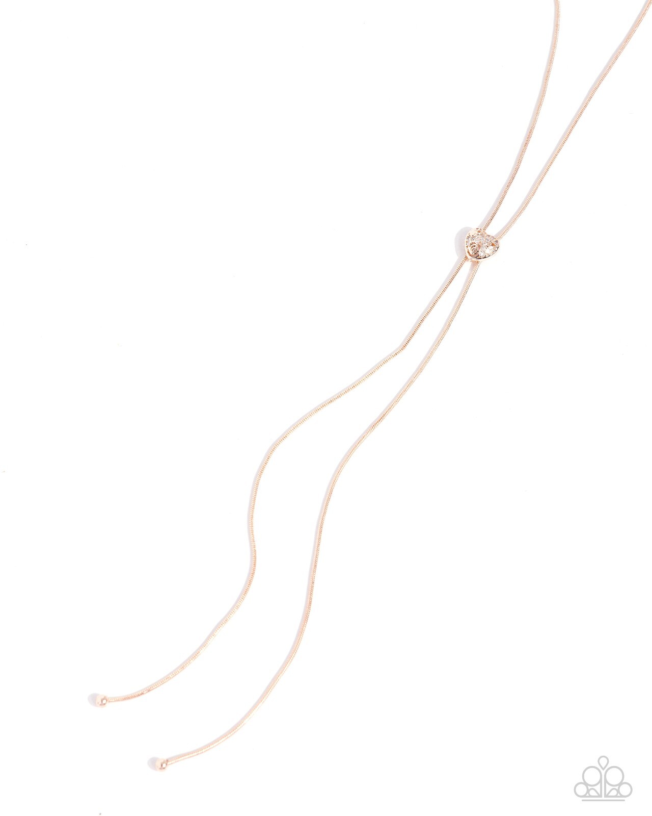 Paparazzi Raised Rose – Rose Gold- White Rhinestones – Rose Gold Heart Slides –