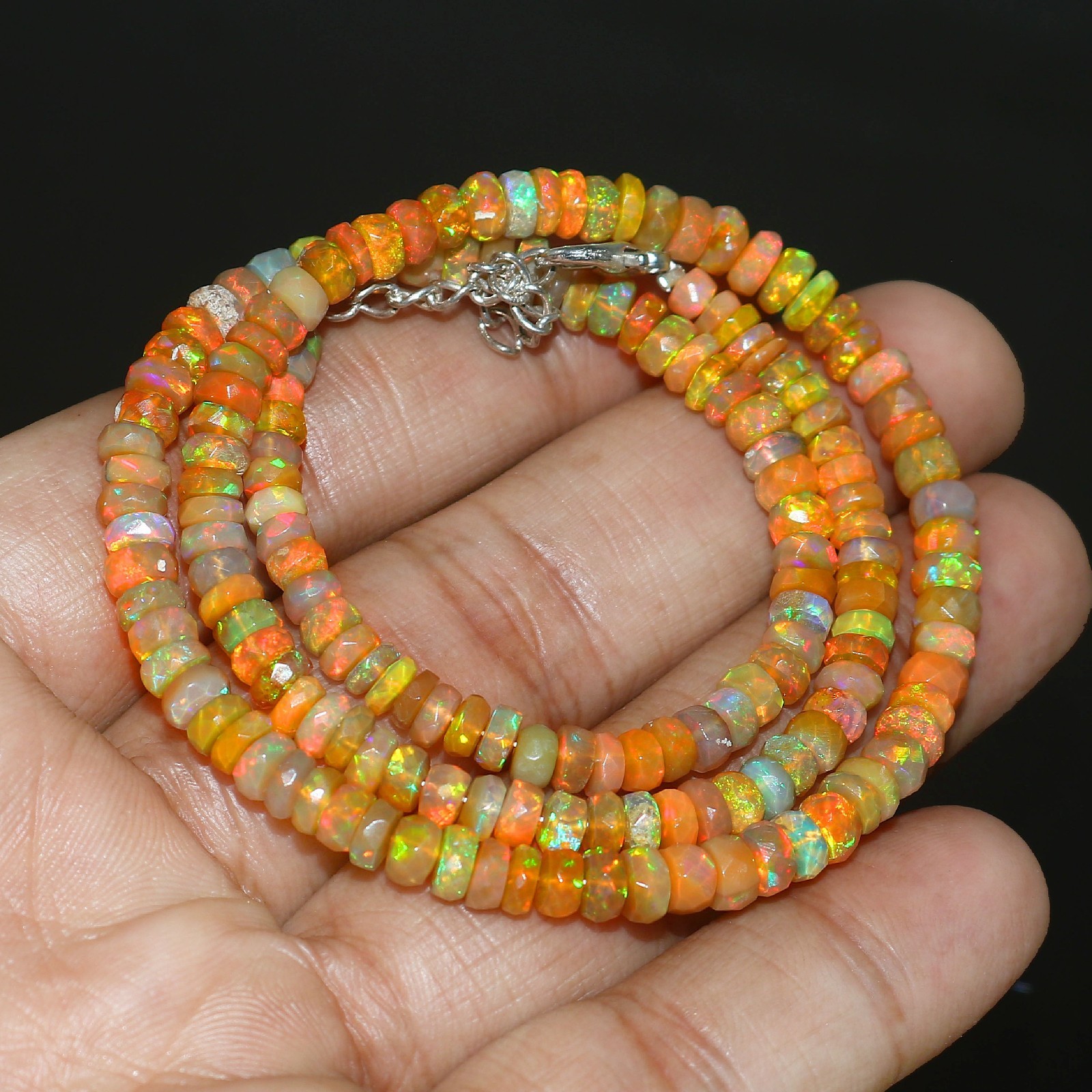 Top Quality Opal beads Statement necklace Rondelle Opal beads Gift For Friend