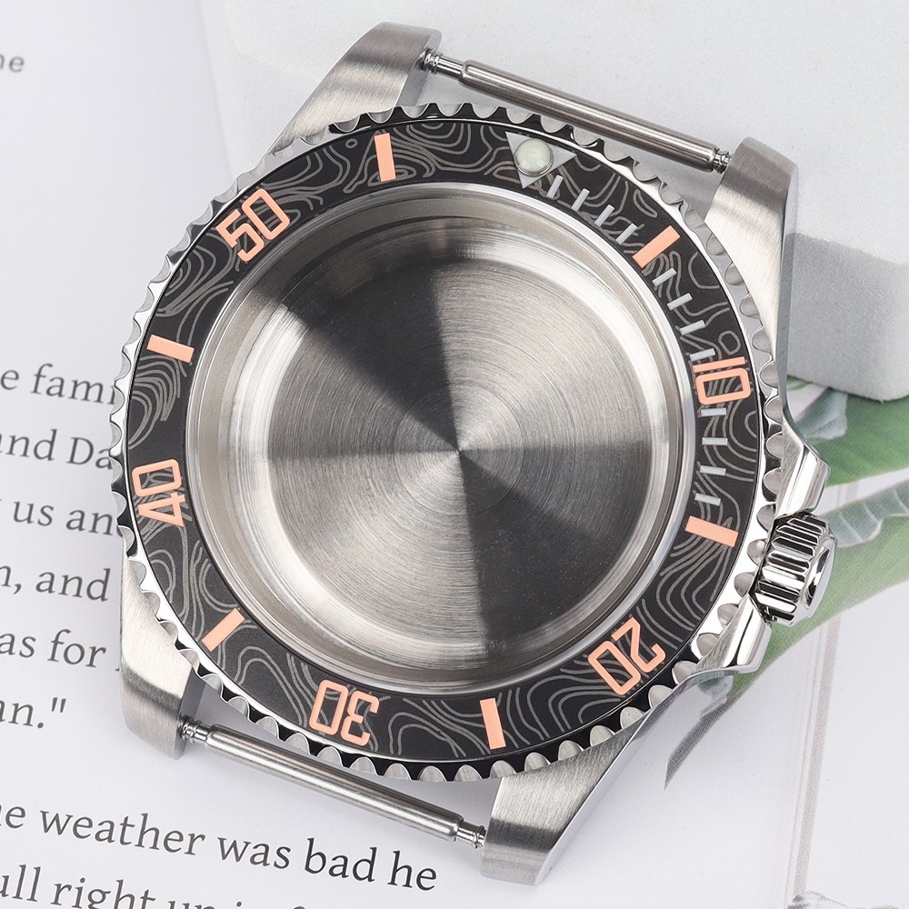 Sapphire Oyster Watch Cases 40mm Classic Silver Steel 10ATM For Seiko NH35 NH36