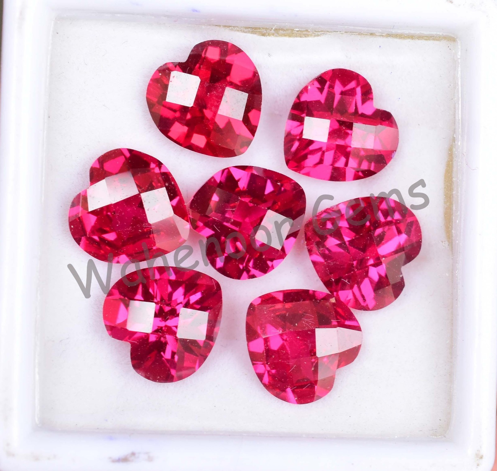 7 Pcs Natural MOGOK Red Pink Ruby 9.80 mm Certified AAA+ Loose Gemstone
