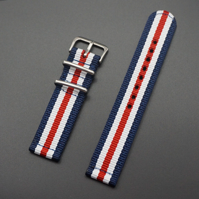 High Quality Fabric Nylon Canvas Watch Strap Band Universal Unisex 18/20/22/24mm
