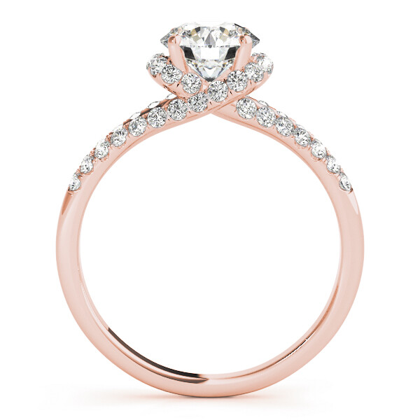 1.35 Ct Round Simulated Diamond Engagement Ring 14K Solid Rose Gold Size 8.5