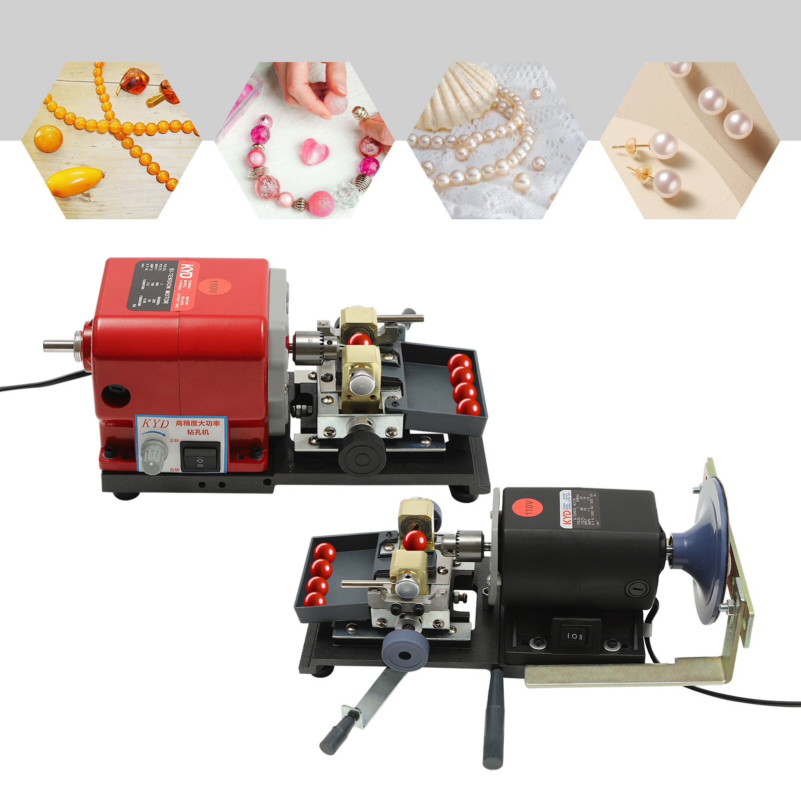 Pro Pearl Drilling Machine Coral Driller Bead Polishing Jewelry Store 450W/ 680W