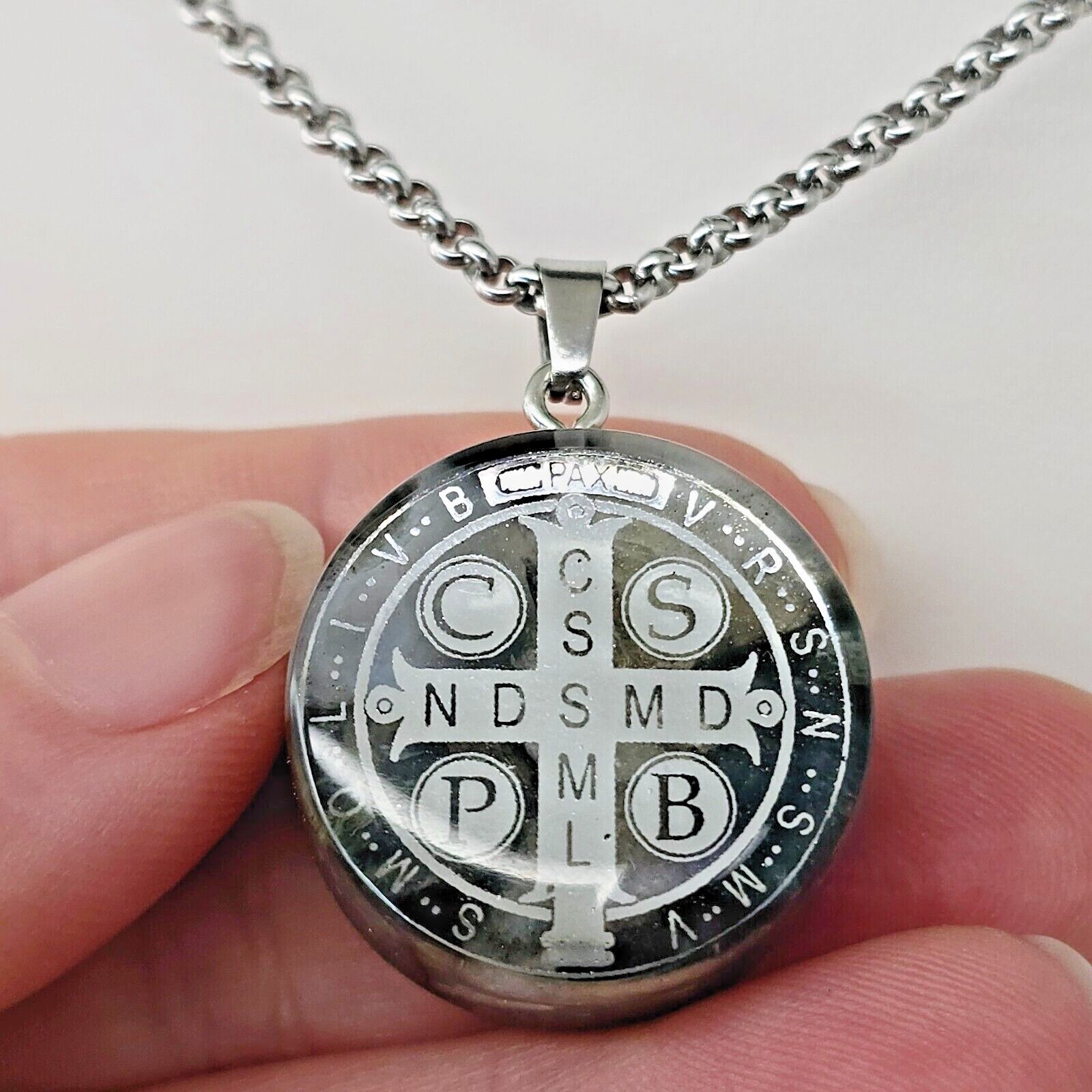 St Benedict Cross Custom Orgone Generator for Protection +50 cristals.