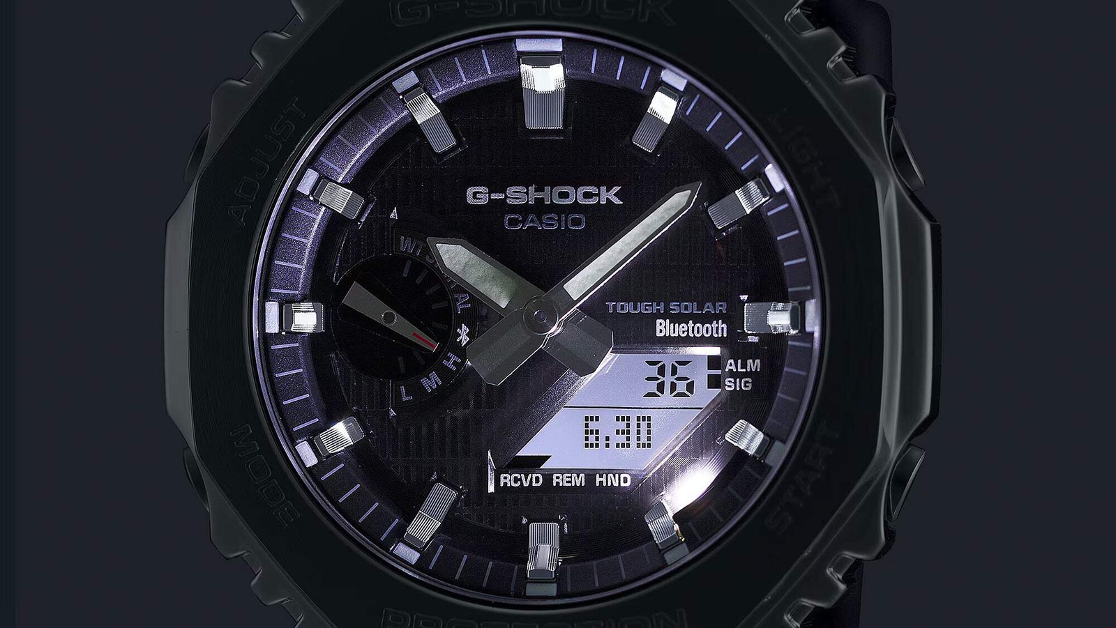 CASIO G-SHOCK GBM-2100-1A “CASIOAK” SOLAR BLUETOOTH G-STEEL WATCH