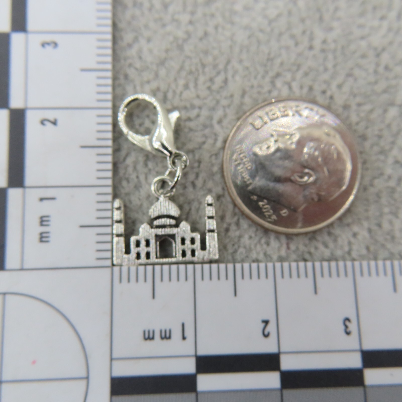 TAJ MAHAL India Charm Zipper Pull Keychain Add On Clip Dangle Travel Vacation