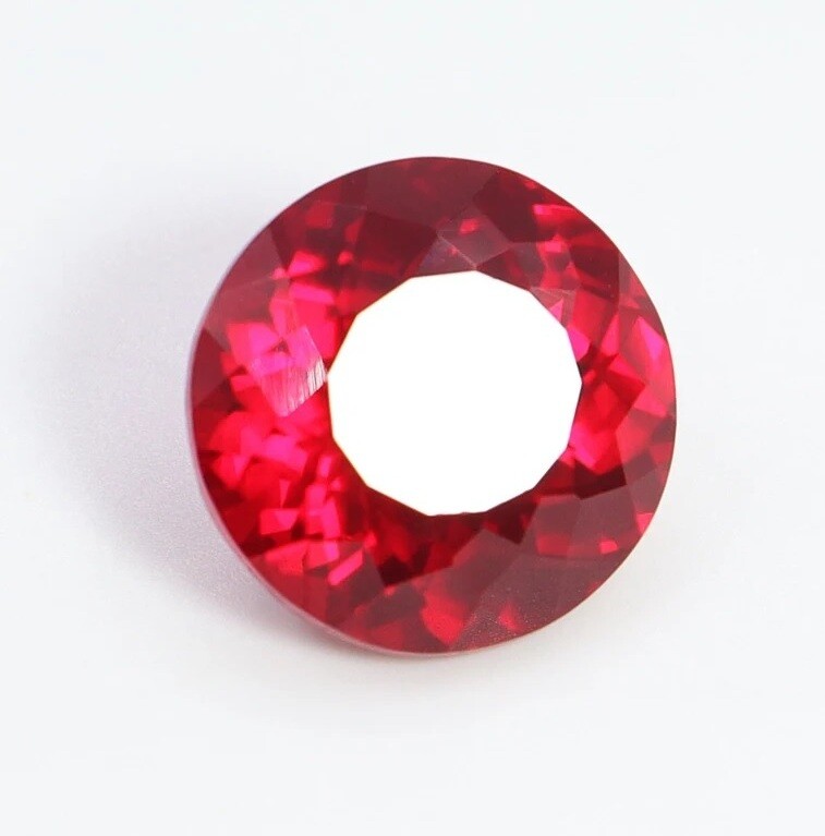 6.5 Ct Natural Round Ruby –Deep Blood Red Flawless Gemstone, Ideal for Ring