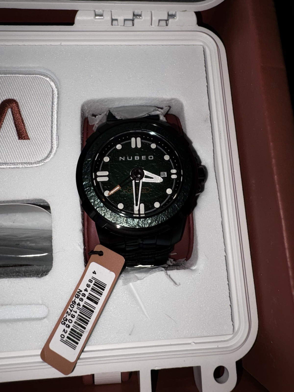 Nubeo Mens Opportunity Automatic Forged Carbon Fiber Limted Edition Watch Green