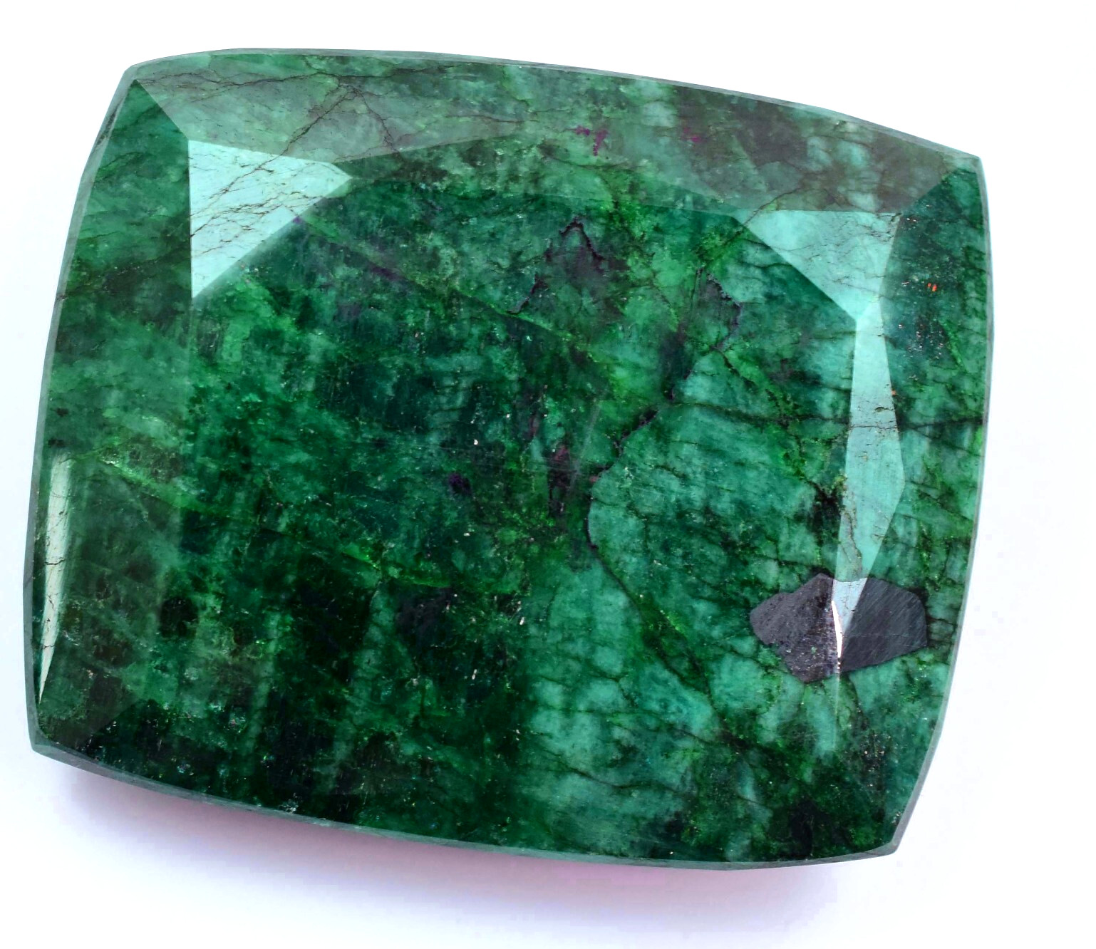Natural Huge Green Emerald Zambian 386.0 CT Certified Cushion Cut Loose Gemstone