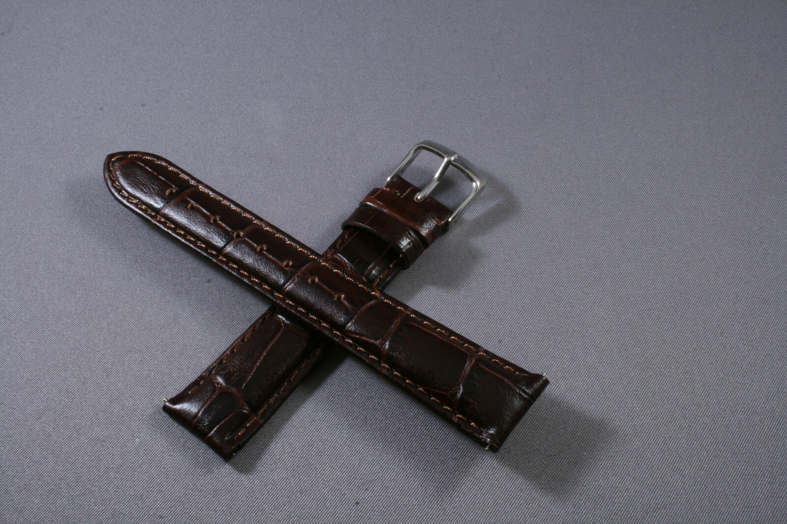 12mm 16mm 18mm 20mm Brown Genuine Leather Wrist Watch Aligator Straps Bands